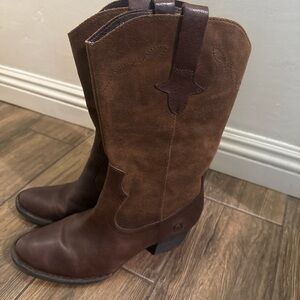 Born Sonoma Womens Size 8.5 M Brown Classic Outdoor Leather Western Tall Boots